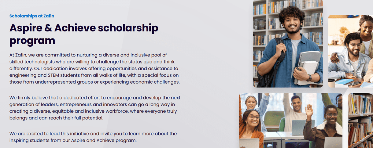 Zafin Aspire and Achieve Scholarships