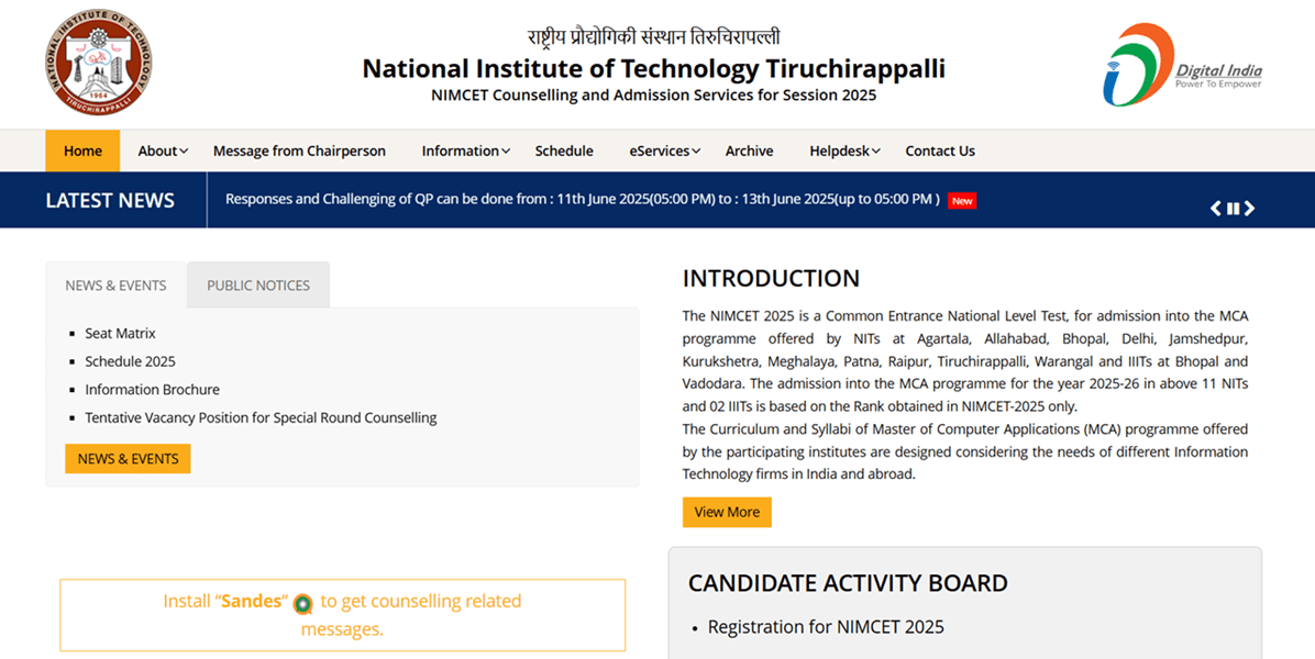 NIMCET Marking Scheme 2025