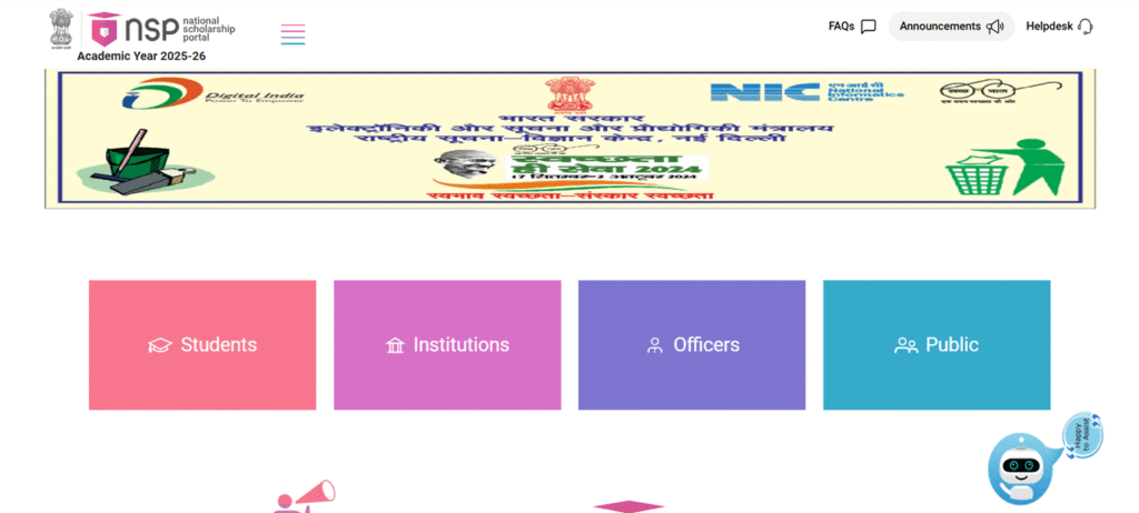 National Scholarship Portal registration