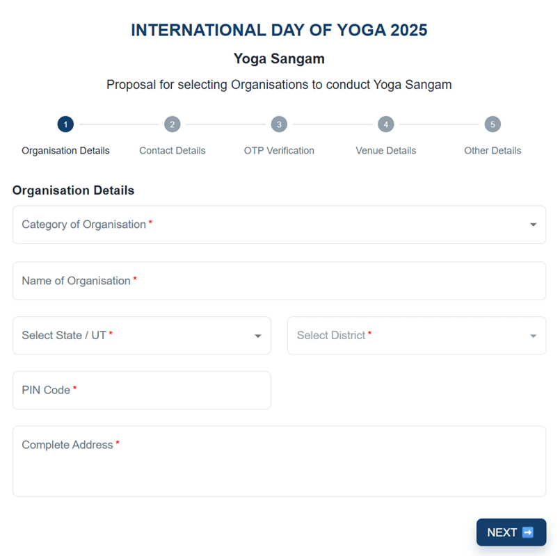 yoga.ayush.gov.in Registration