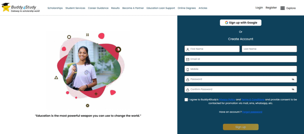 Bharti Airtel Scholarship application